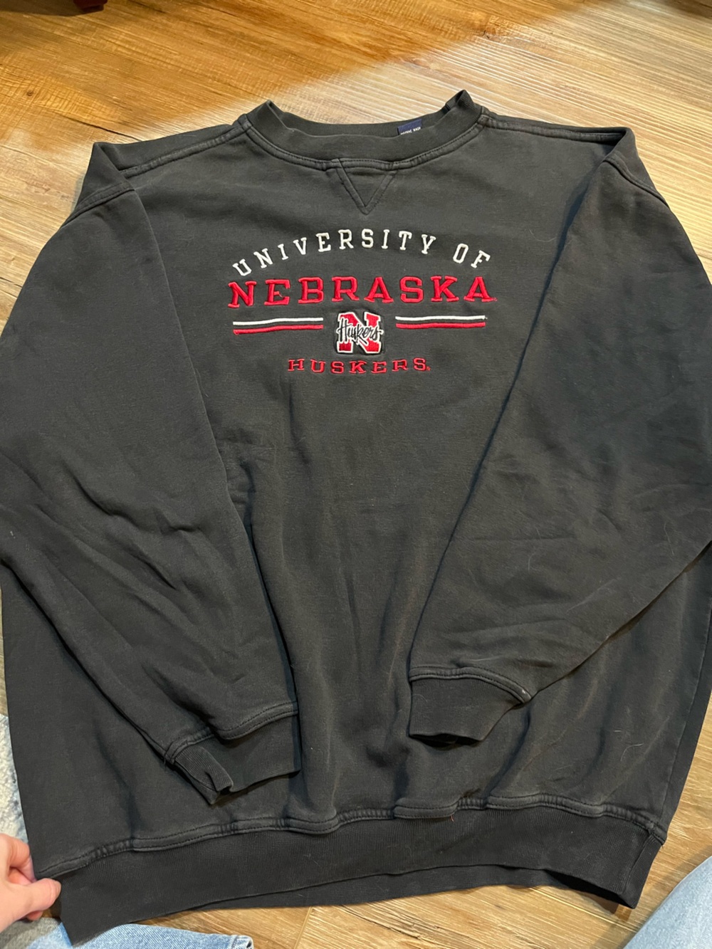 University of Nebraska Huskers Black Crewneck Sweatshirt